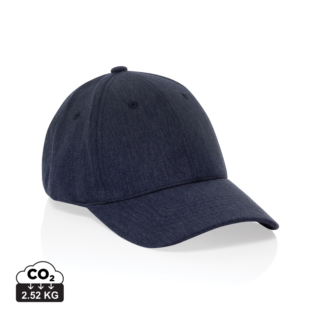 Casquette personnalisée 6 panneaux coton recyclé 200g Milo Bleu marine